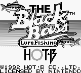 Black Bass Lure Fishing title screen for GameBoy